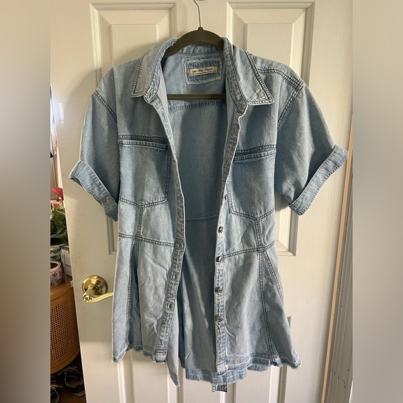 NWT Free people Jenny denim tunic dress - Picture 8 of 9